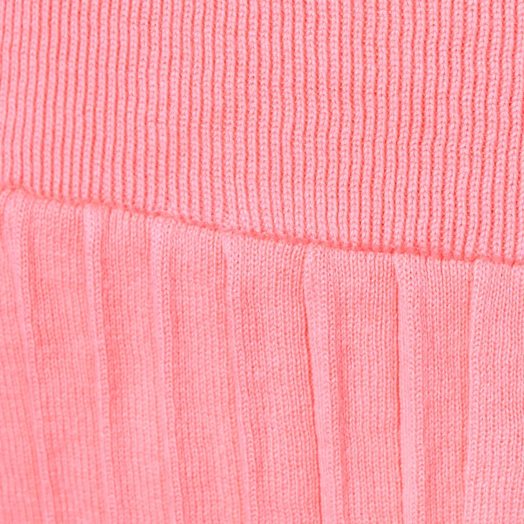 1980s Coral Knit Sweater Skirt