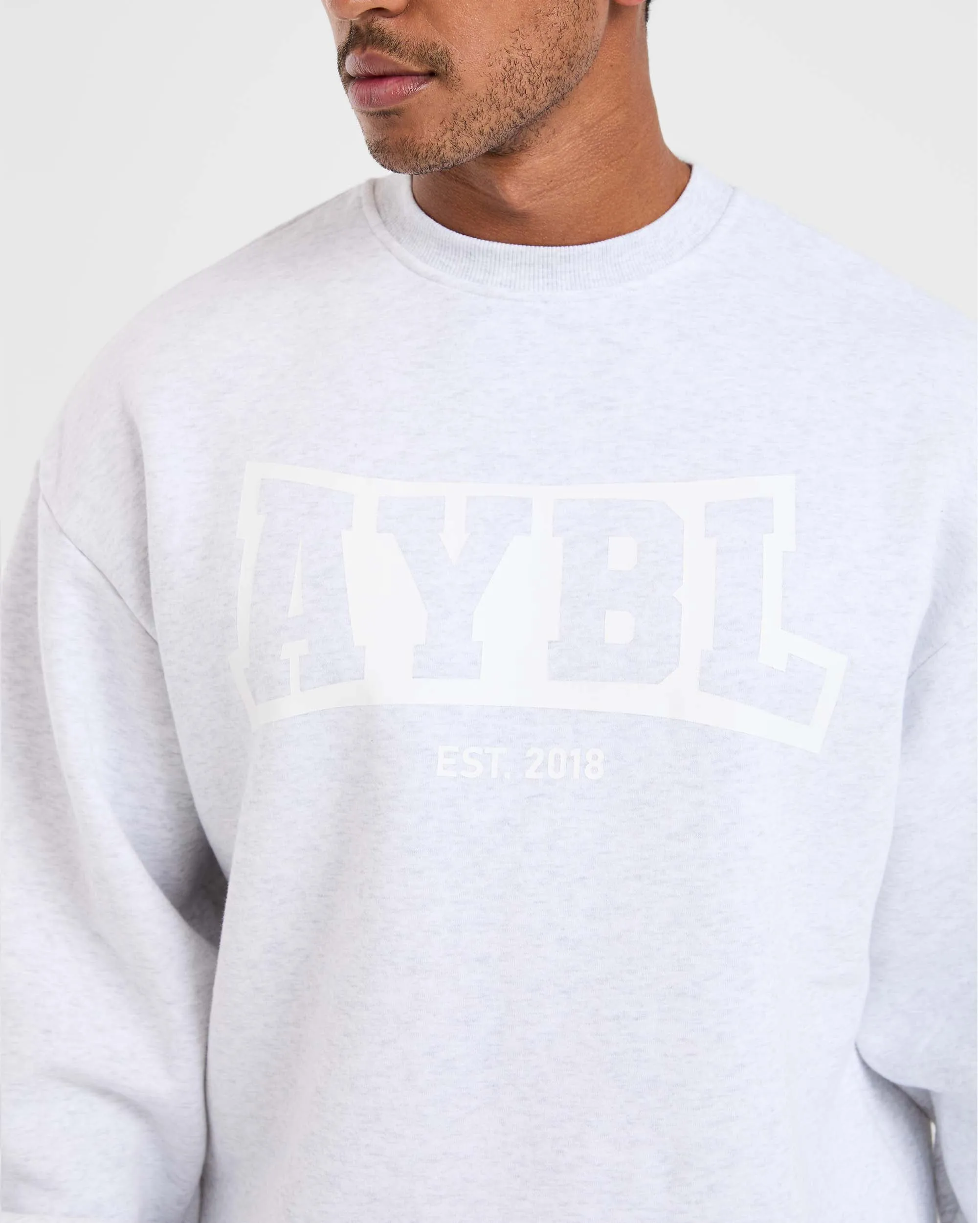 Academy Oversized Sweater - Grey Marl