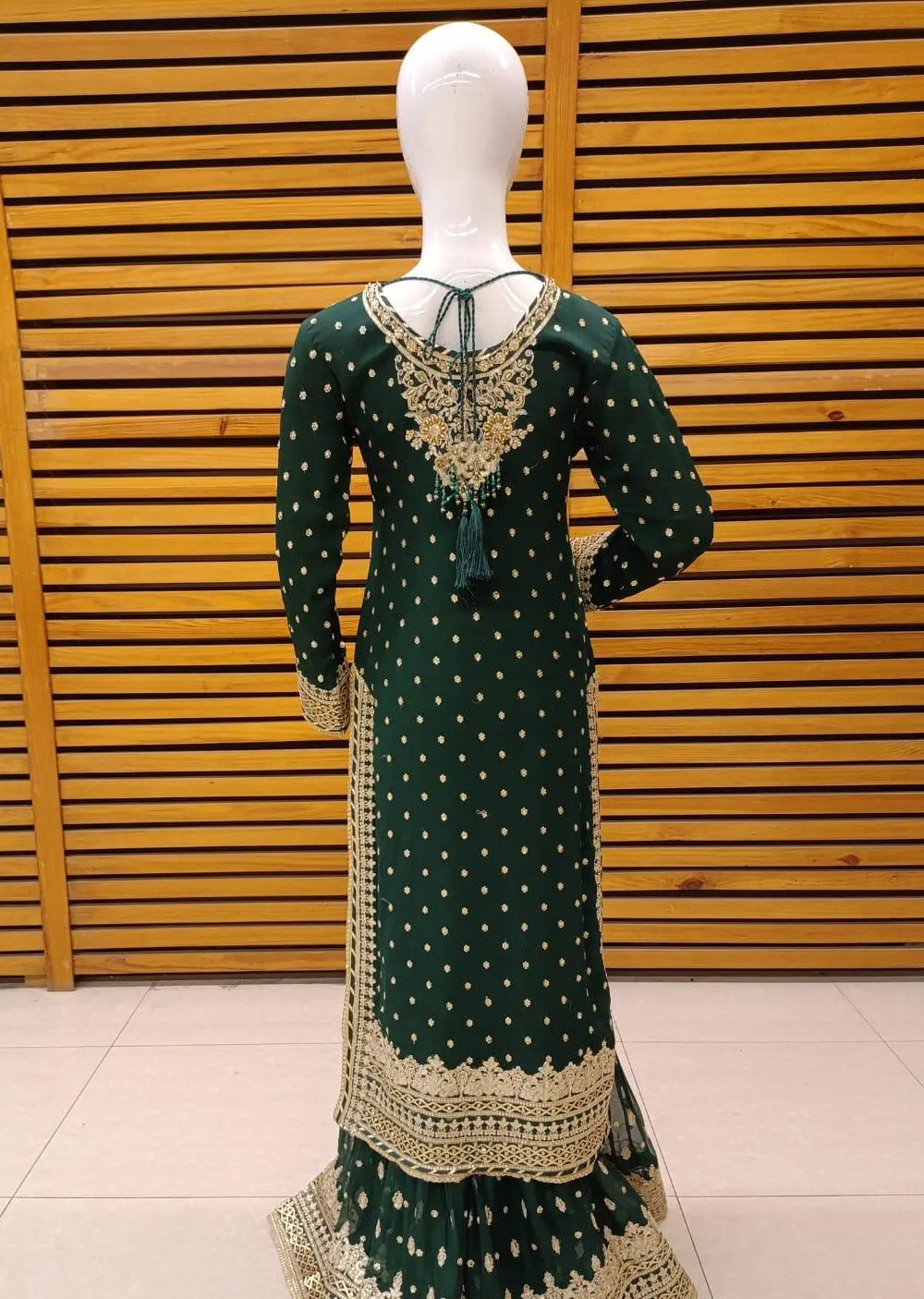 AL-3837 Readymade Green Ally's Dress