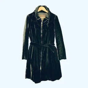 Alleggri Velvet Black Long Sleeved Coat UK Size 8