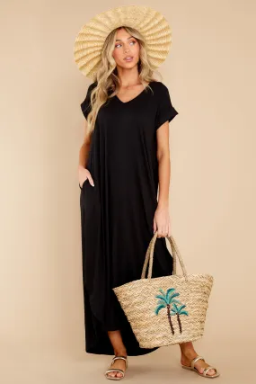 Always The Same Thing Black Maxi Dress