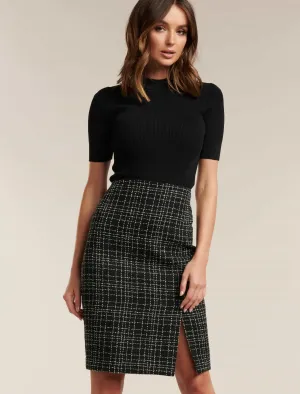 Amber Boucle Pencil Skirt