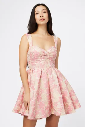 Ambrose Corset Jaquard Floral Mini Dress