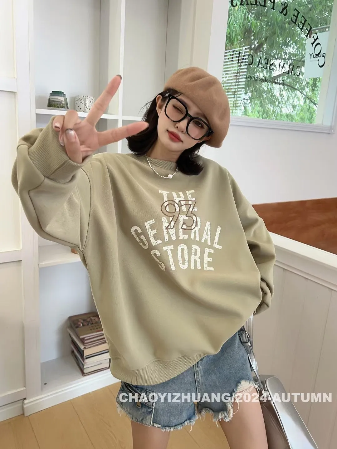 Amozae fall outfits women Simple Letters 2024 Autumn Popular High Quality Age-Reducing Ins Style Fashion Sports Casual All-Match Fashion Brand Sweater for Women