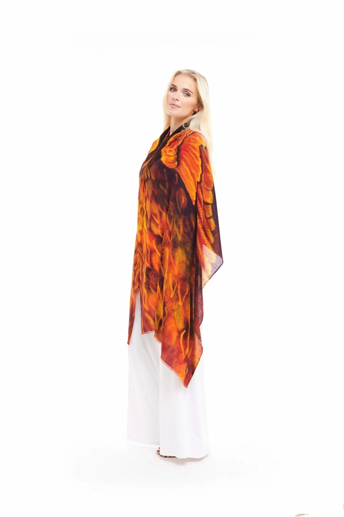 ANGEL WINGS CASHMERE DHARMA SHAWL - PHOENIX FLYS HIGH