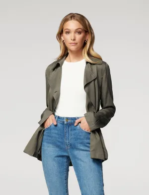 Annika Cropped Trench Jacket