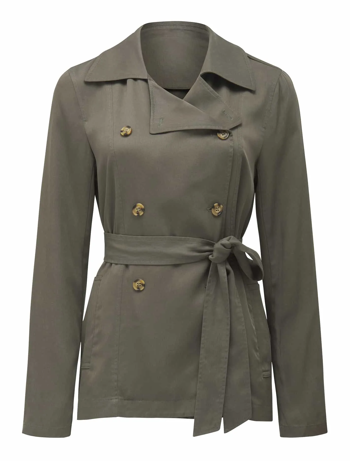 Annika Cropped Trench Jacket