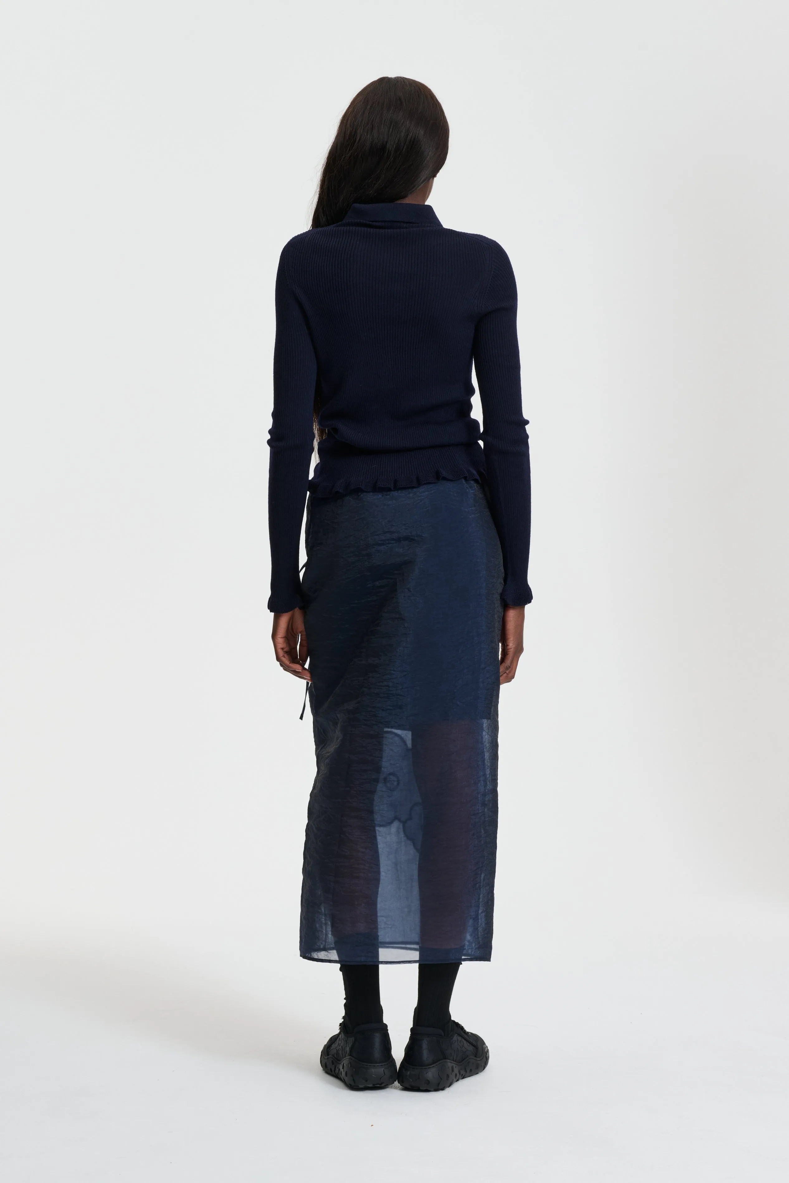 APRIL | SKIRT LIQUID MYRTIA NAVY