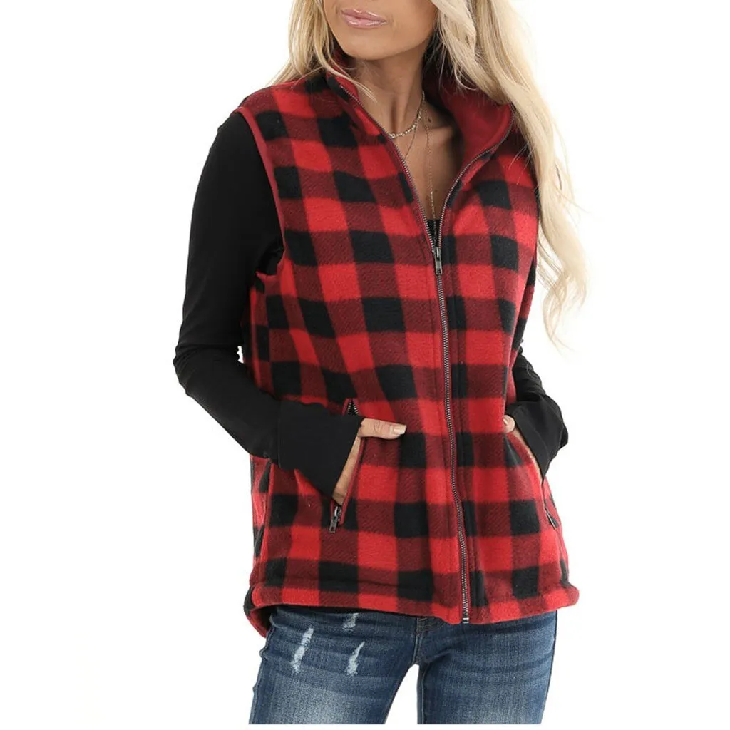 Ashore Shop Womens Lumber Style Vest with Zipper and Pockets