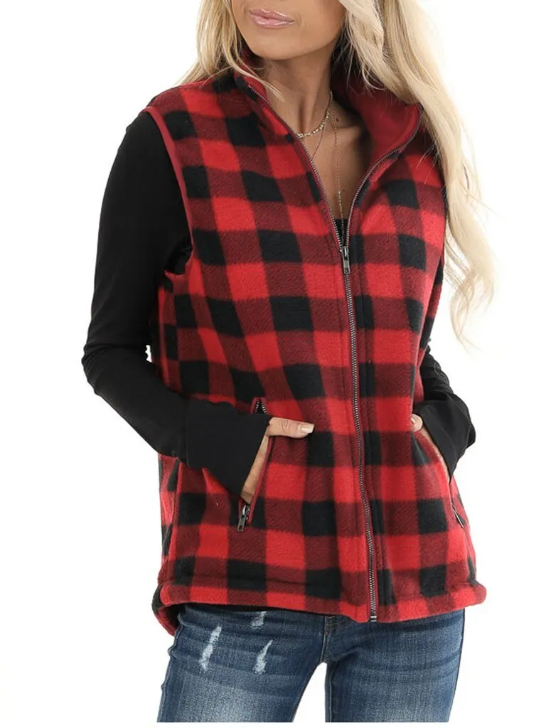 Ashore Shop Womens Lumber Style Vest with Zipper and Pockets