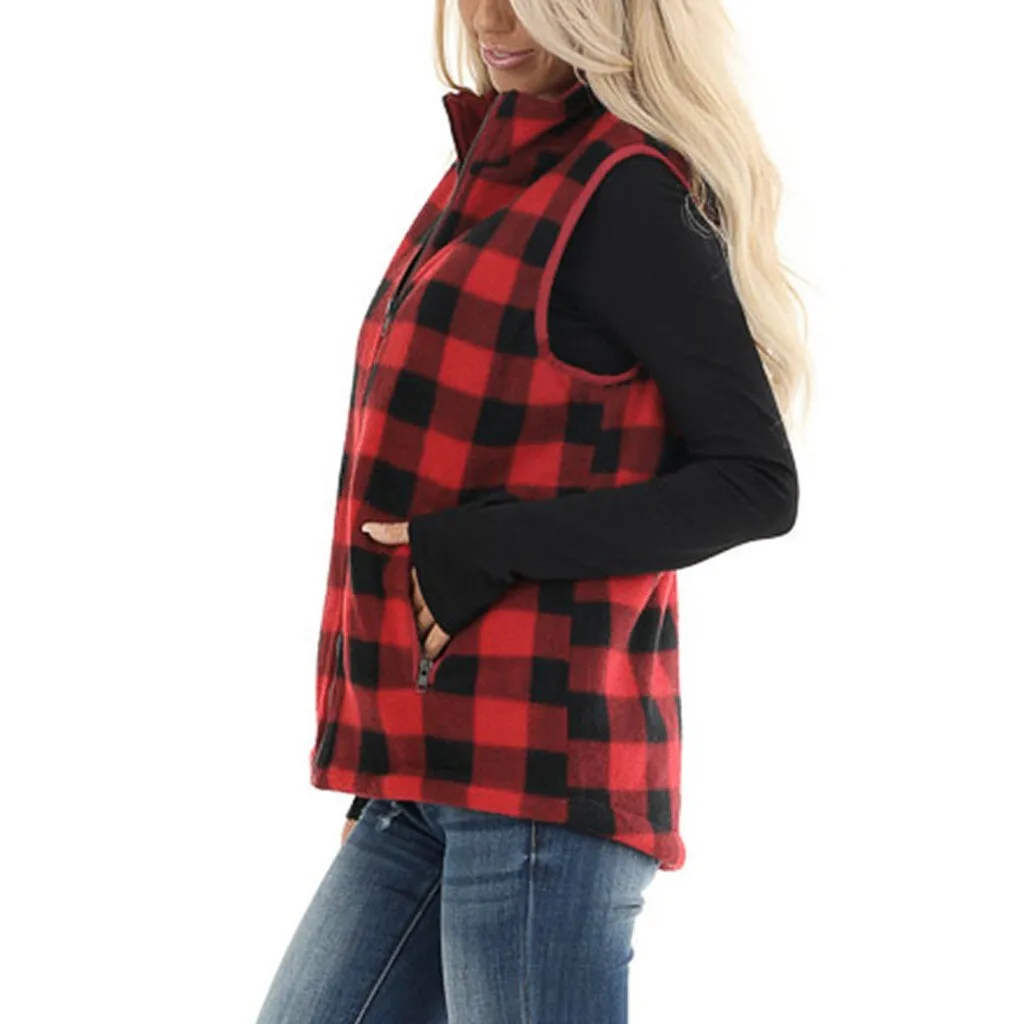 Ashore Shop Womens Lumber Style Vest with Zipper and Pockets