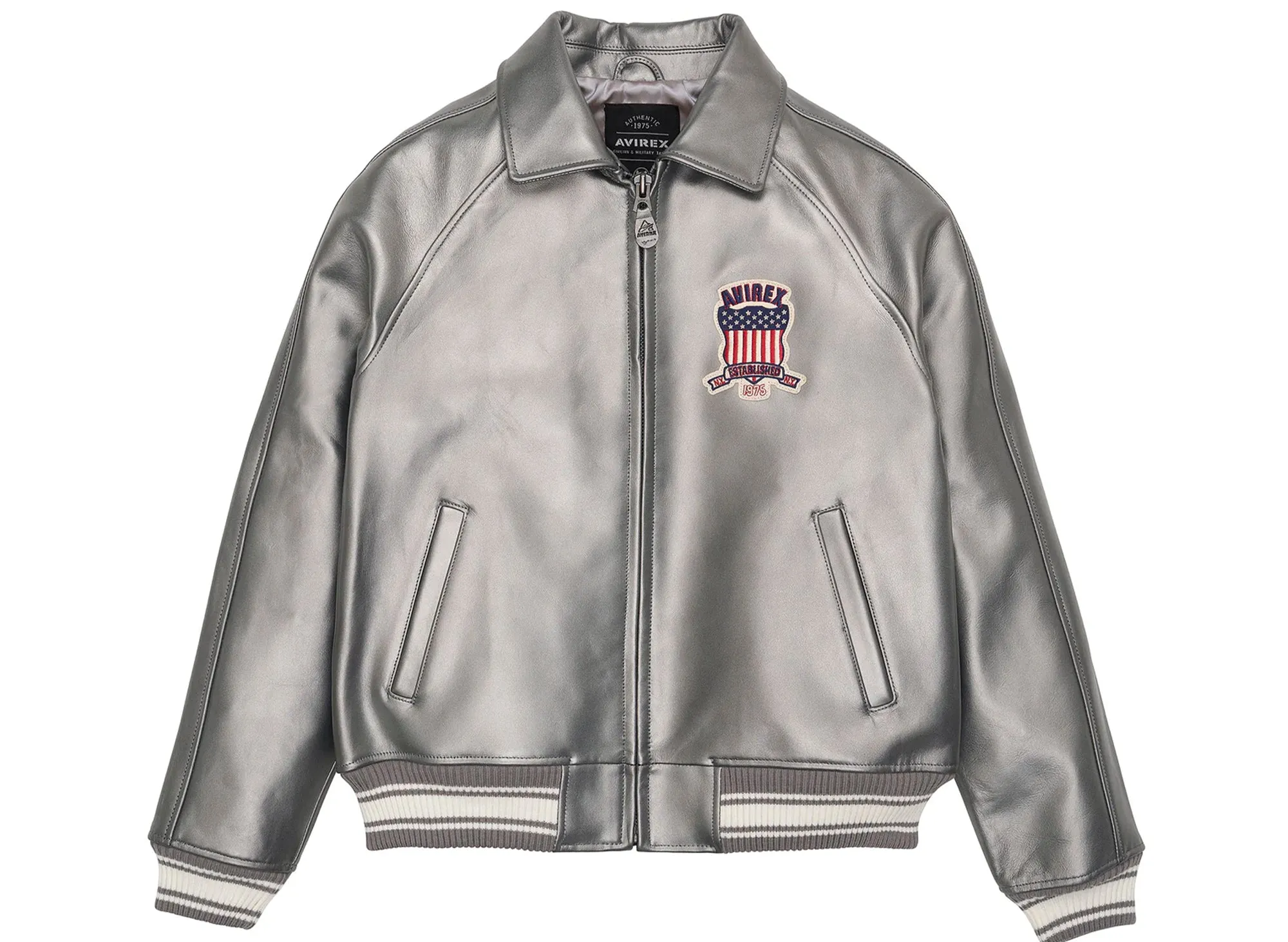 Avirex L.E. SILVER METALLIC ICON JACKET