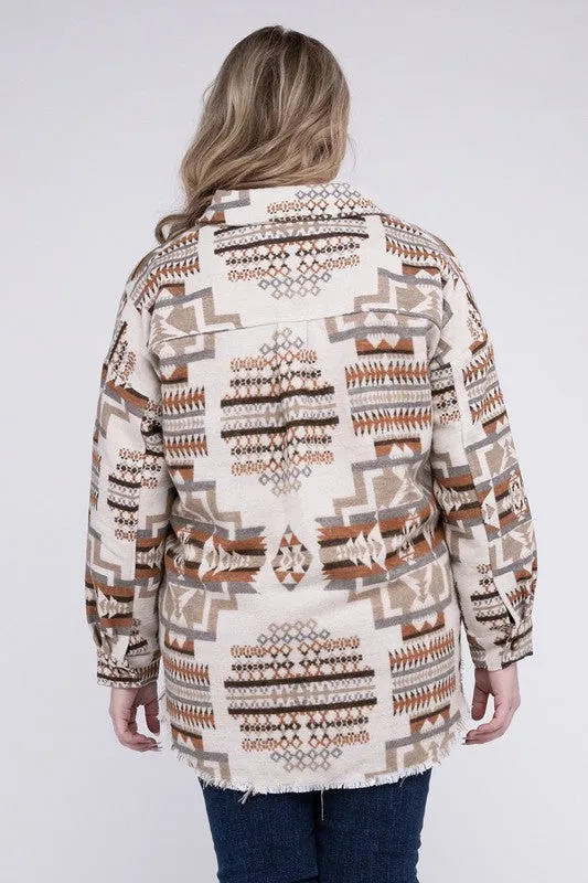 Aztec Western Shacket (Plus)