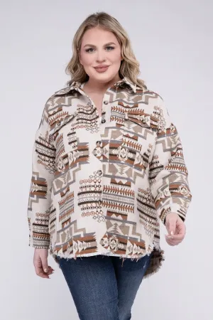 Aztec Western Shacket (Plus)