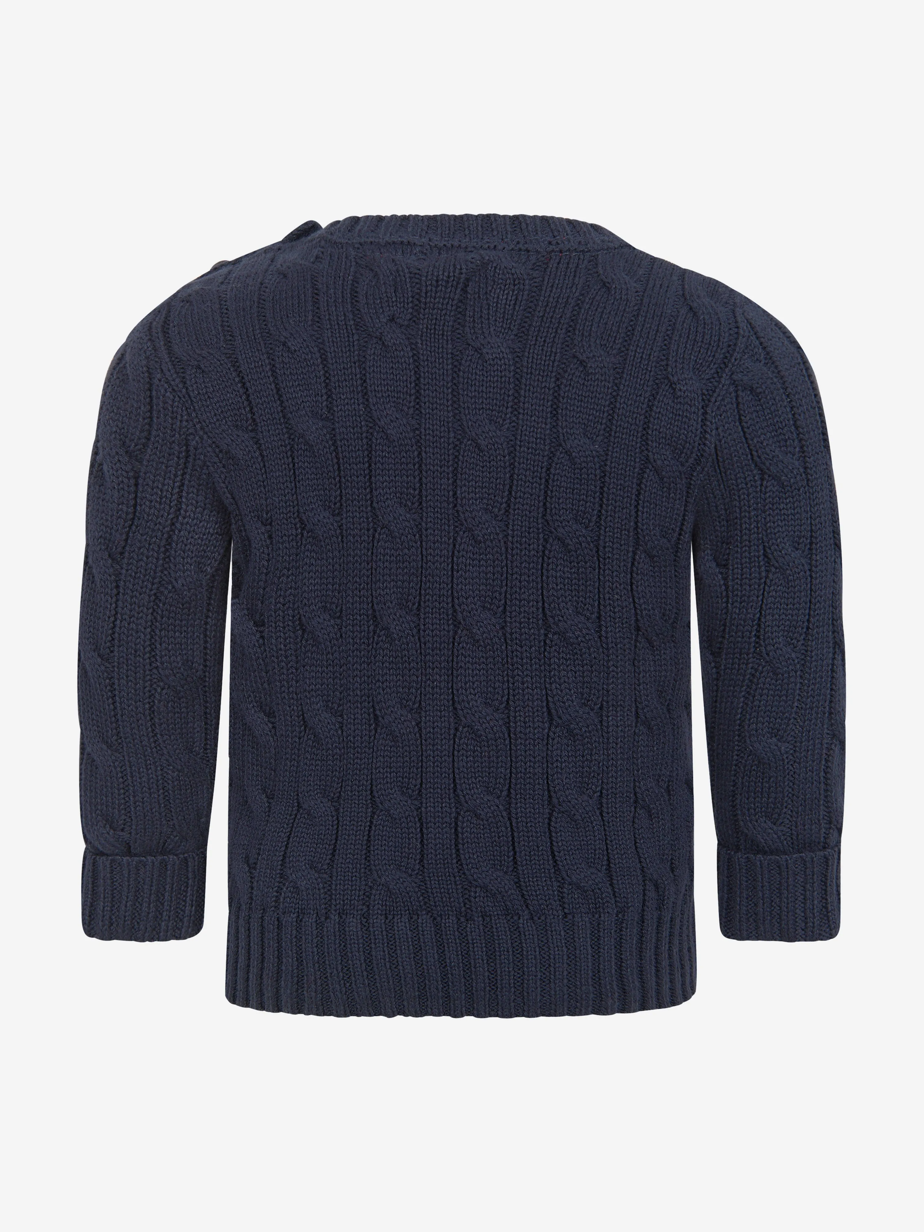 Baby Boys Cable Knit Sweater in Navy