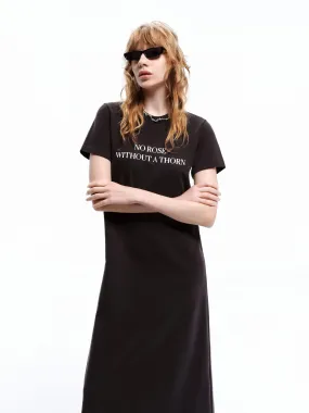 Back Slit Tee Dress