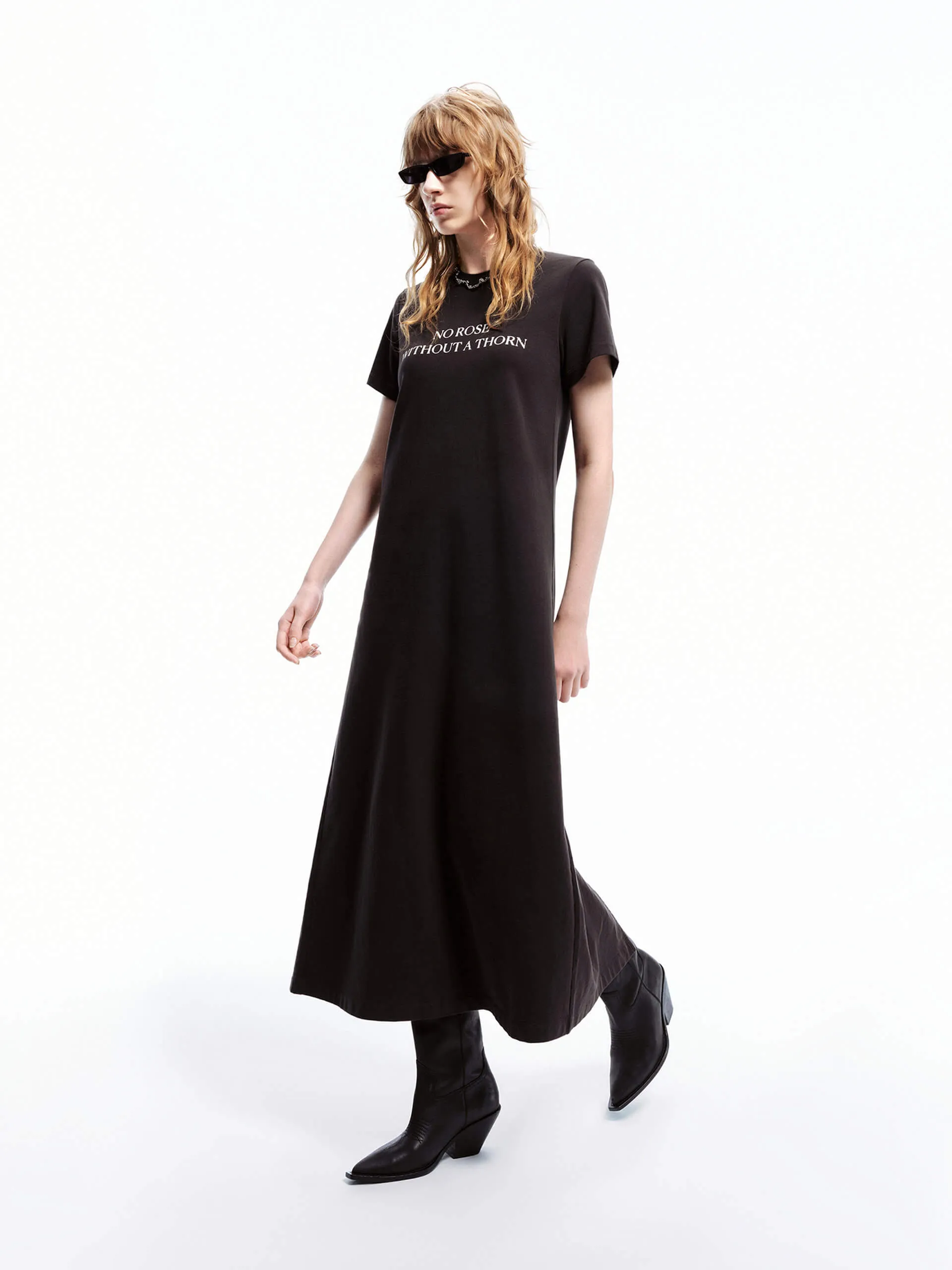 Back Slit Tee Dress