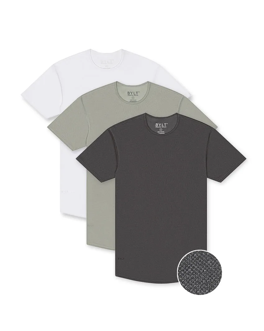 Bayside Short Sleeve Drop-Cut - Custom 3 Pack