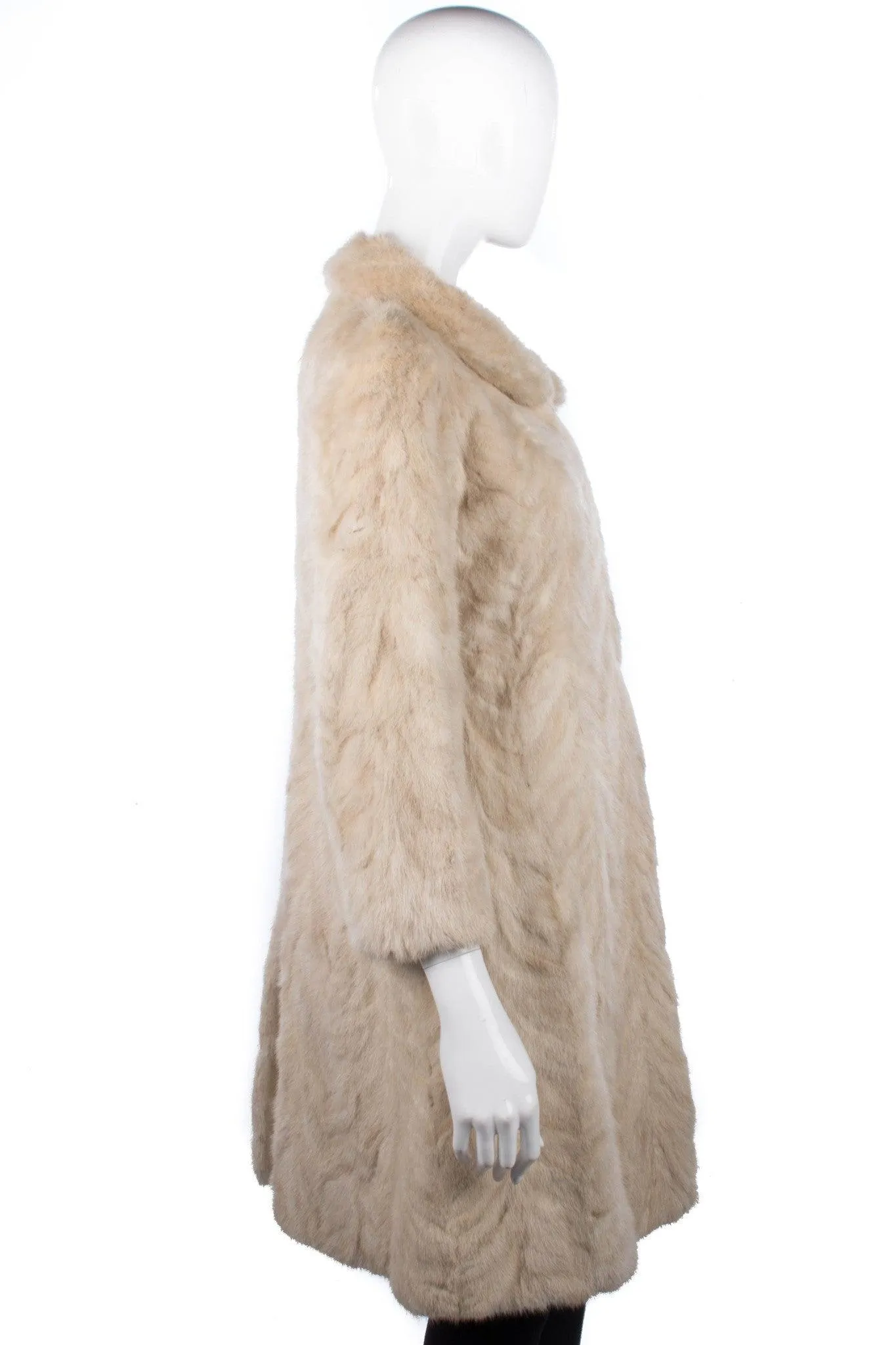 Beautiful vintage cream fur coat