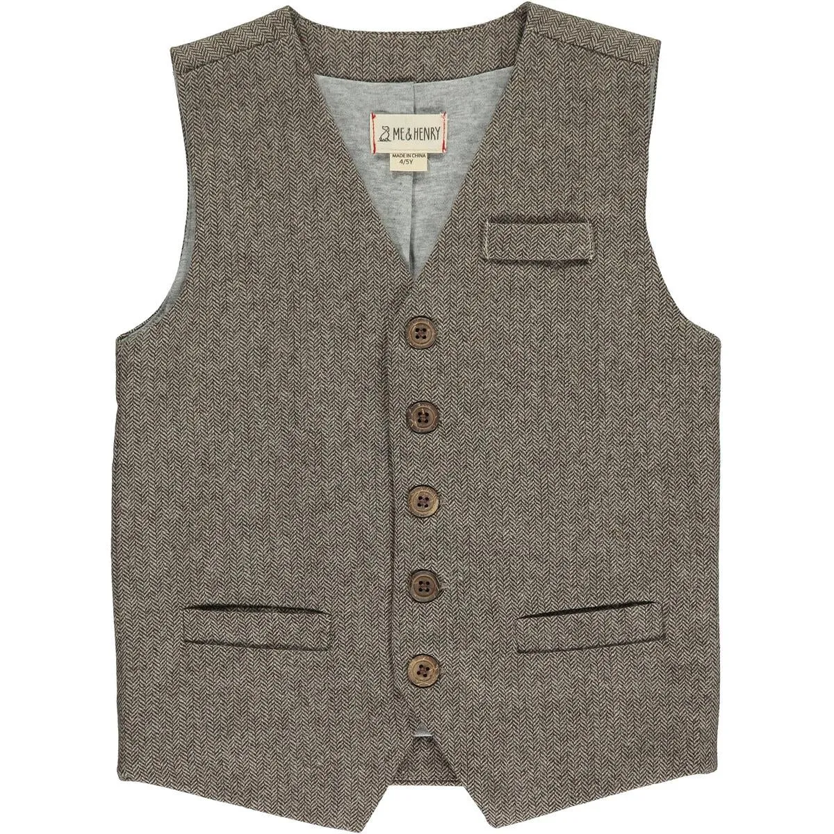 Beige Tweed Victor Vest