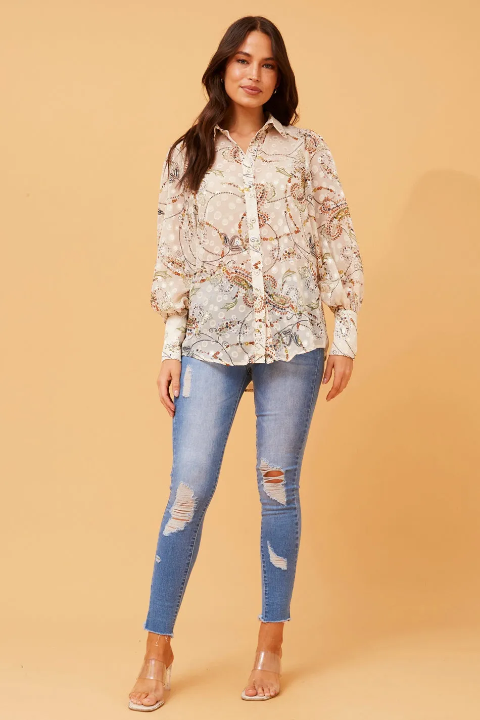 BELLE BOTANICAL PRINT SHIRT