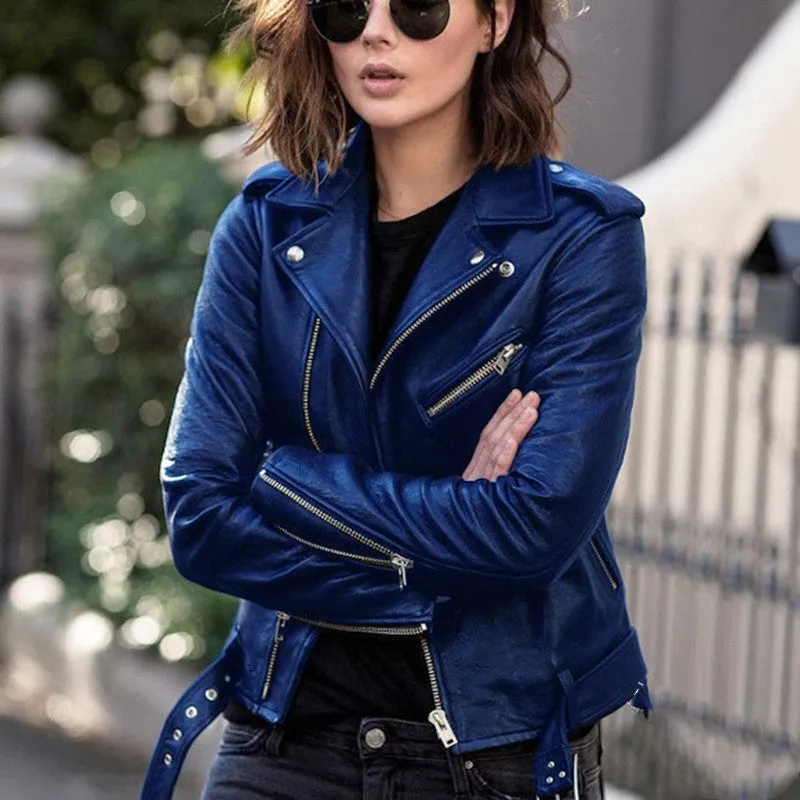 Biker Zip leather jacket