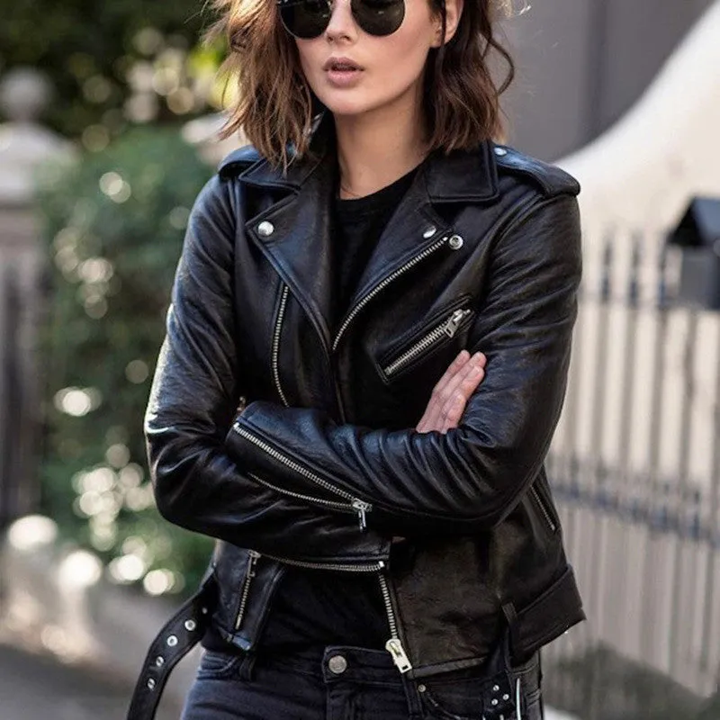 Biker Zip leather jacket