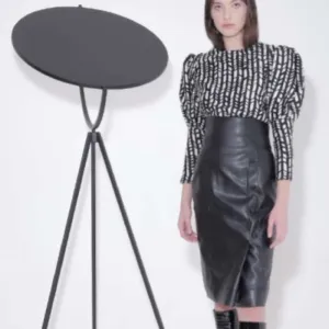 Black Faux Leather Skirt