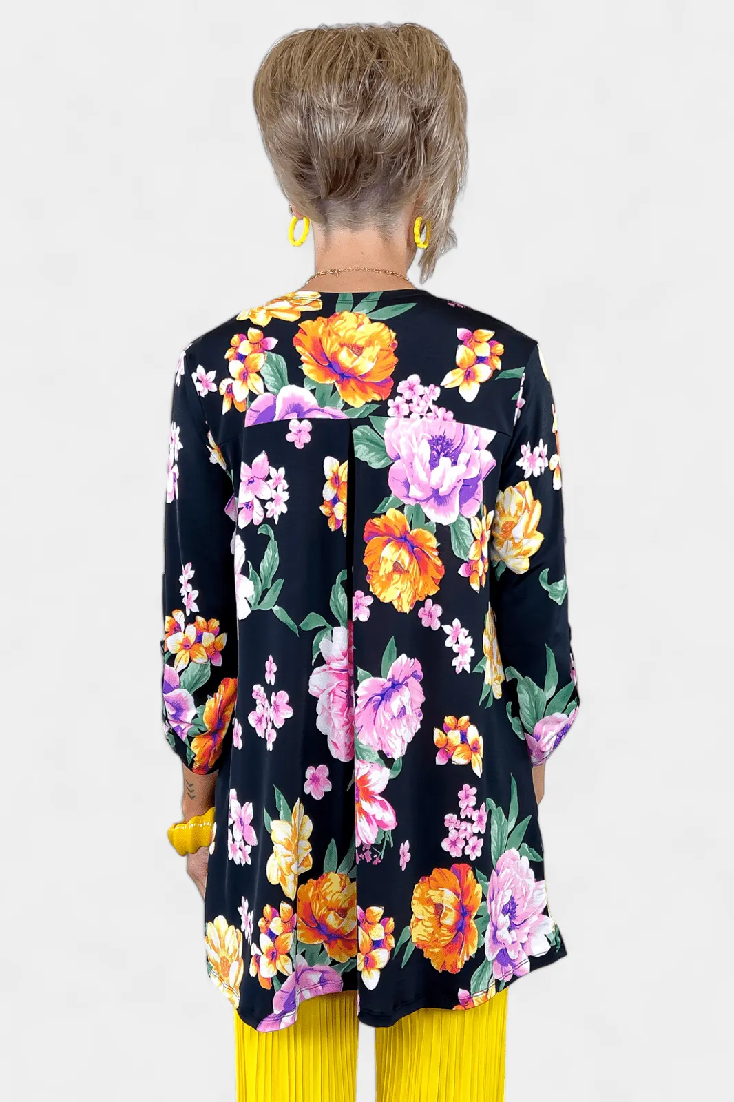 Black Floral Lizzy Cardigan [NO RETURNS]