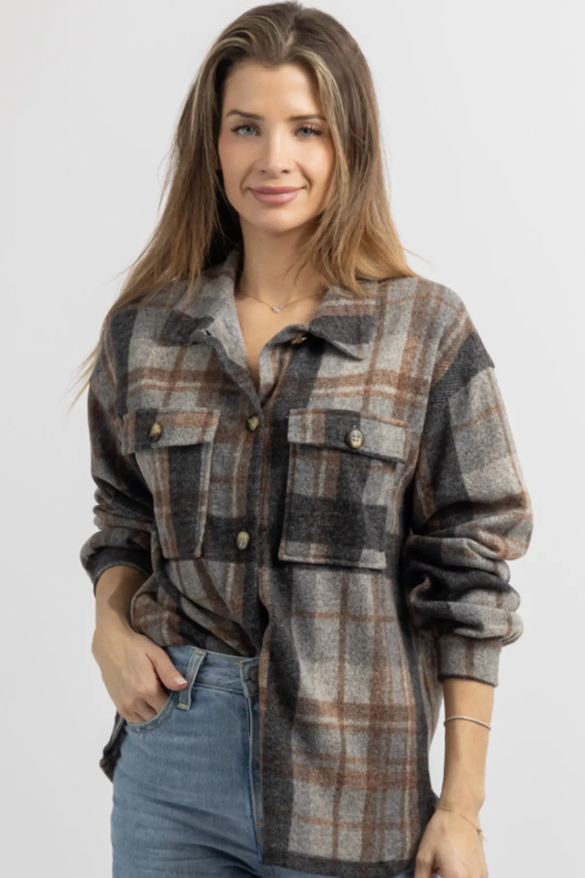 BOZEMAN CHARCOAL PLAID FLANNEL