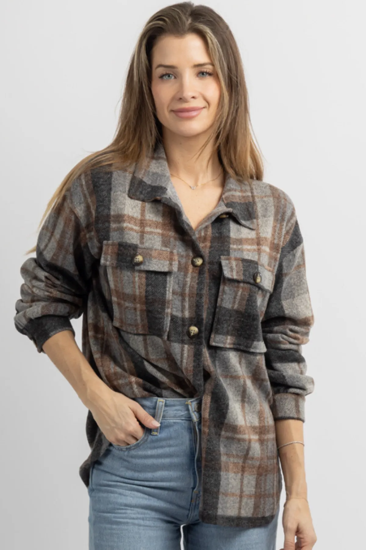 BOZEMAN CHARCOAL PLAID FLANNEL