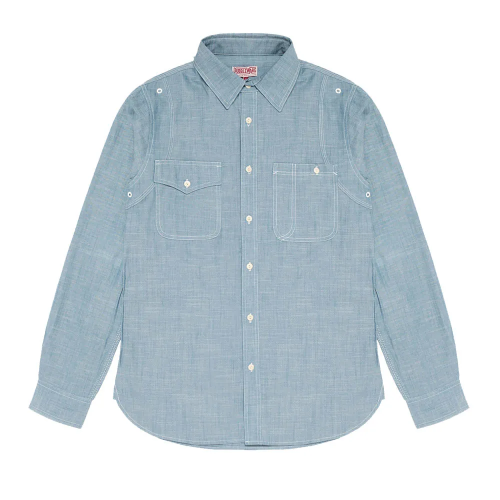 Brockton Reinforced Work Shirt - Blue Chambray