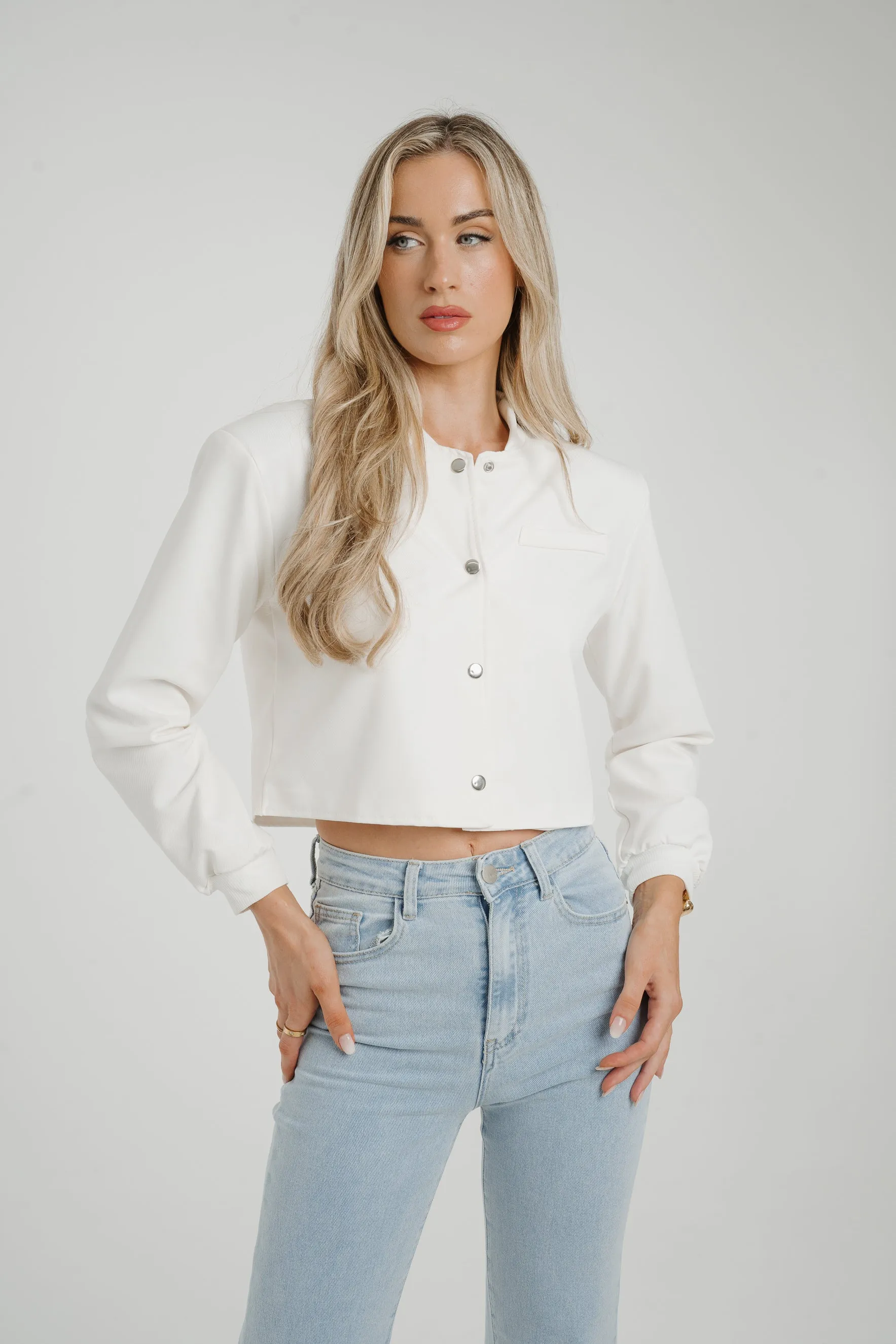 Caitlyn Bomber Jacket In White