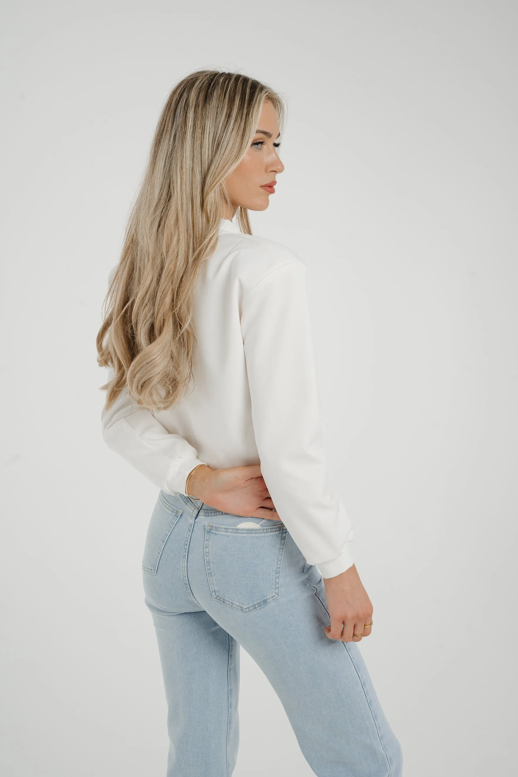 Caitlyn Bomber Jacket In White