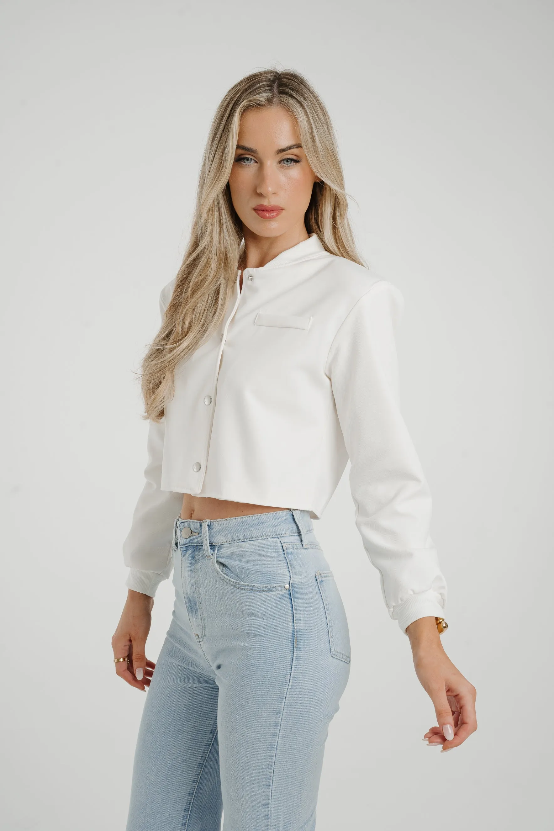 Caitlyn Bomber Jacket In White