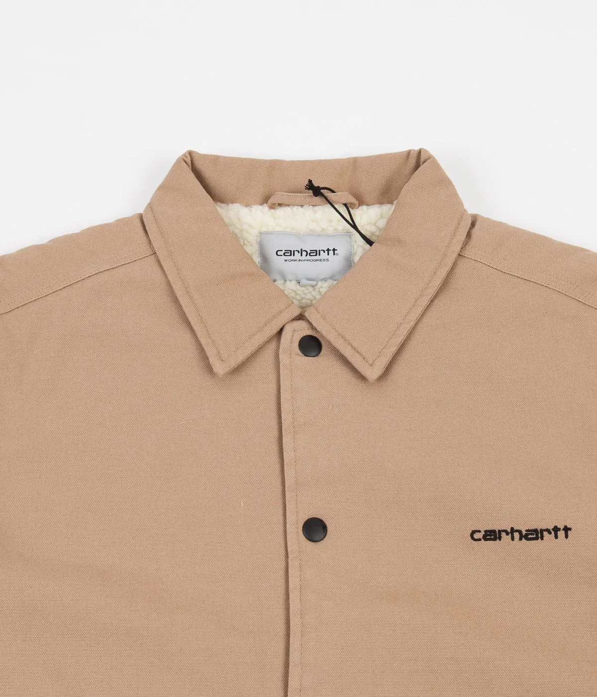 Carhartt Canvas Coach Jacket - Dusty Hamilton Brown / Black