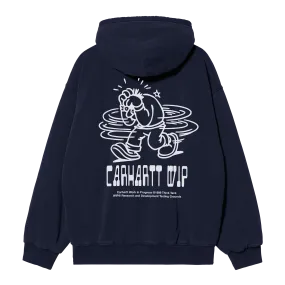 Carhartt Hooded Think Tank Sweat Jacket - Blue / White