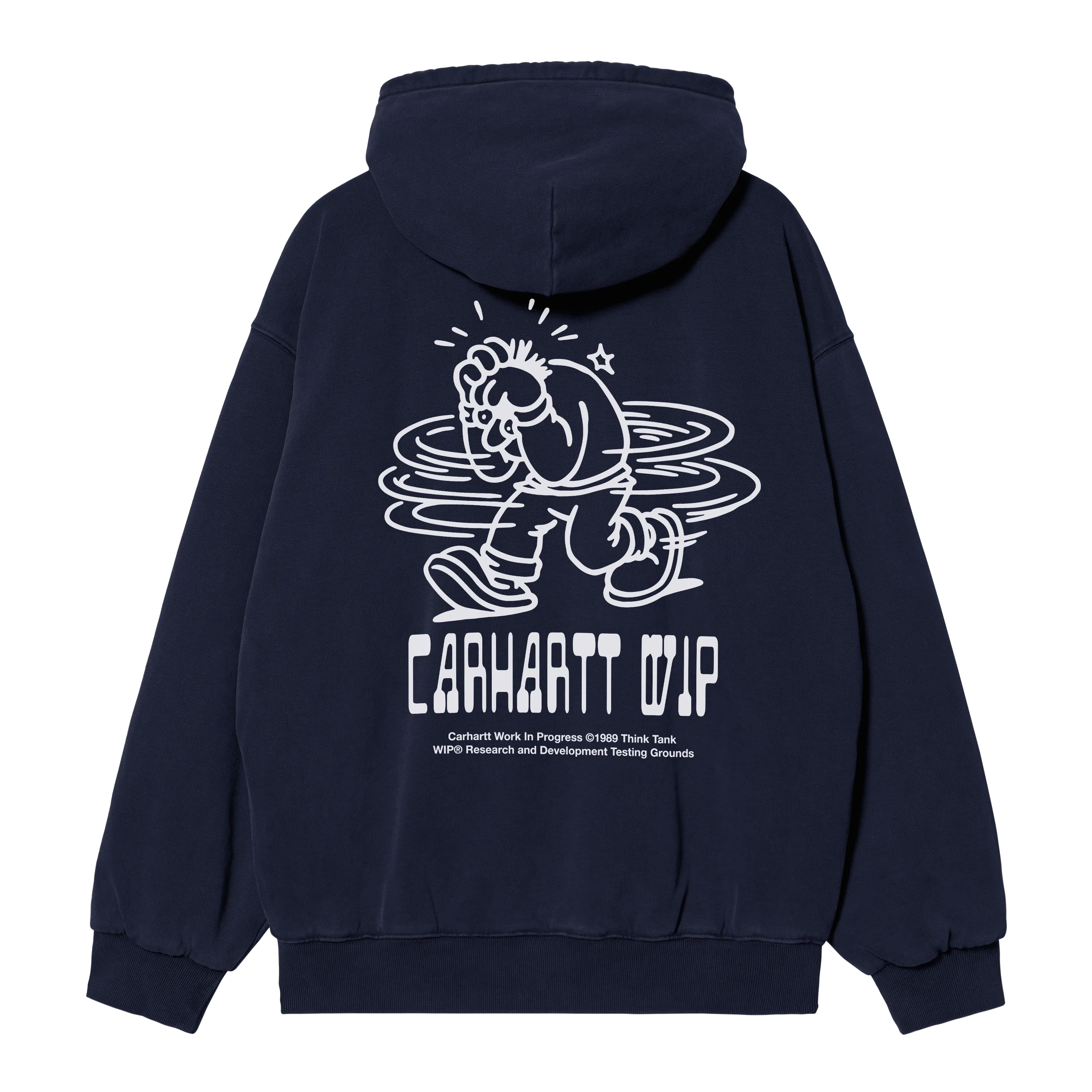 Carhartt Hooded Think Tank Sweat Jacket - Blue / White