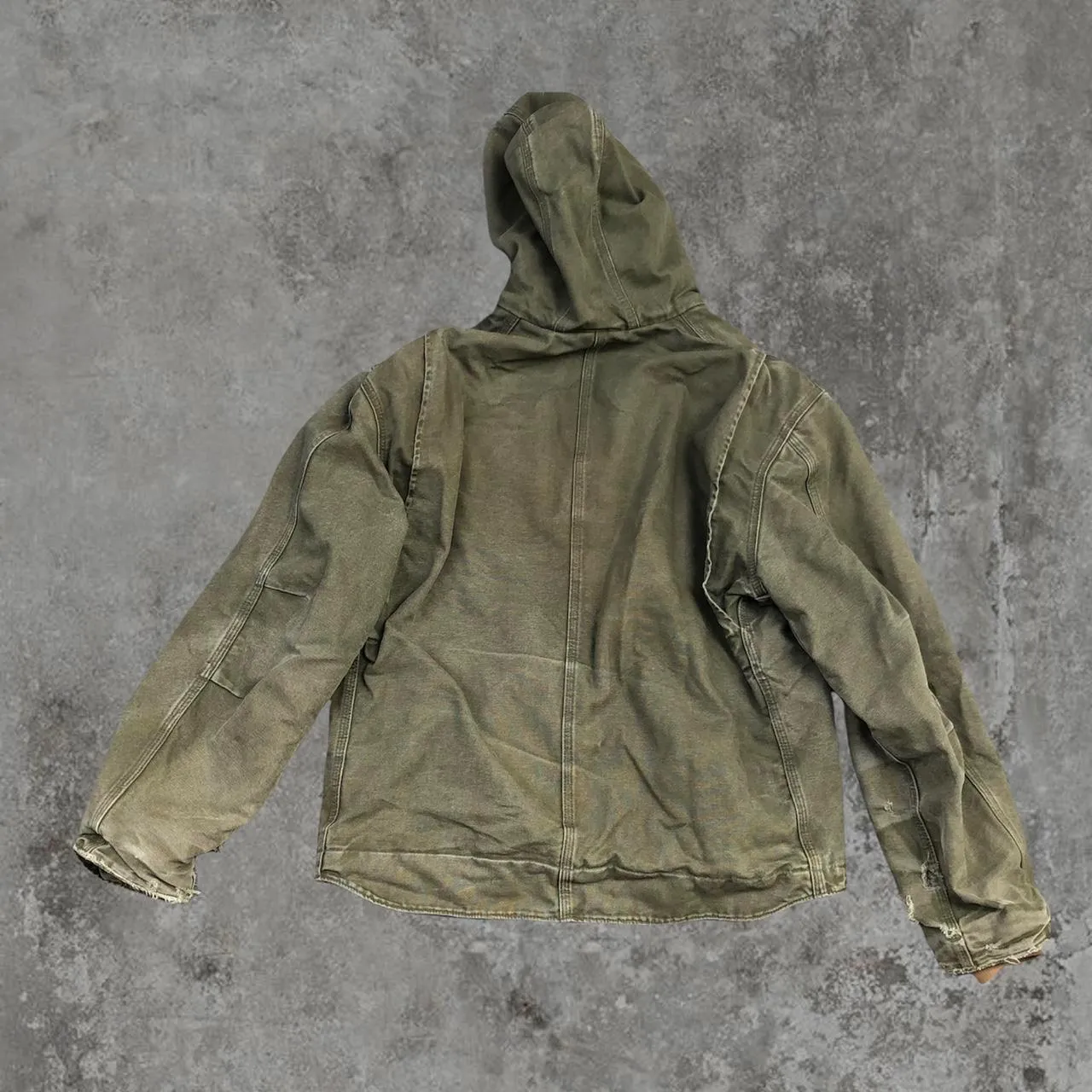 Carhartt Jacket - Hooded Green Carhartt Zip-Up Coat