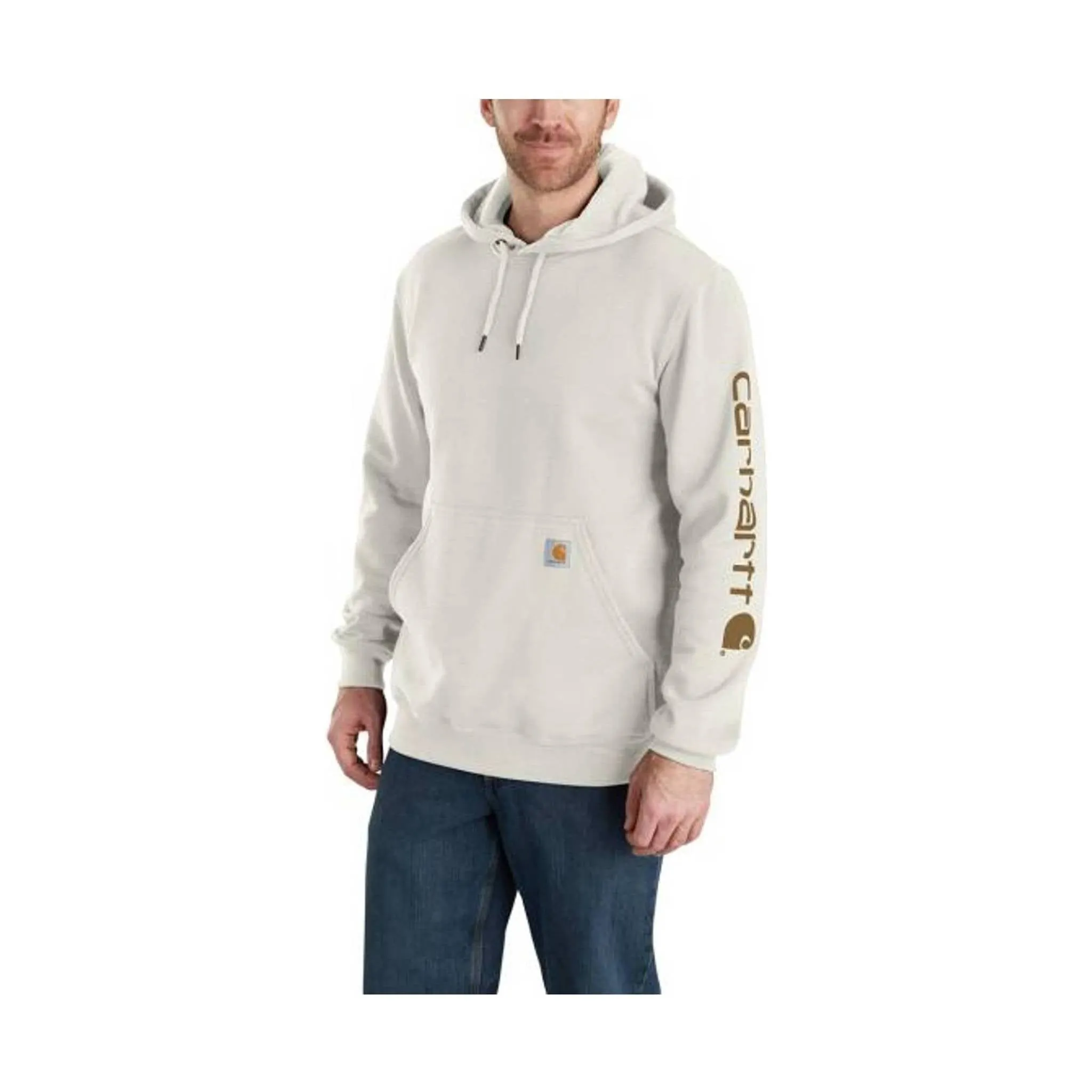 Carhartt Men's Midweight Hooded Logo Sweatshirt - Malt