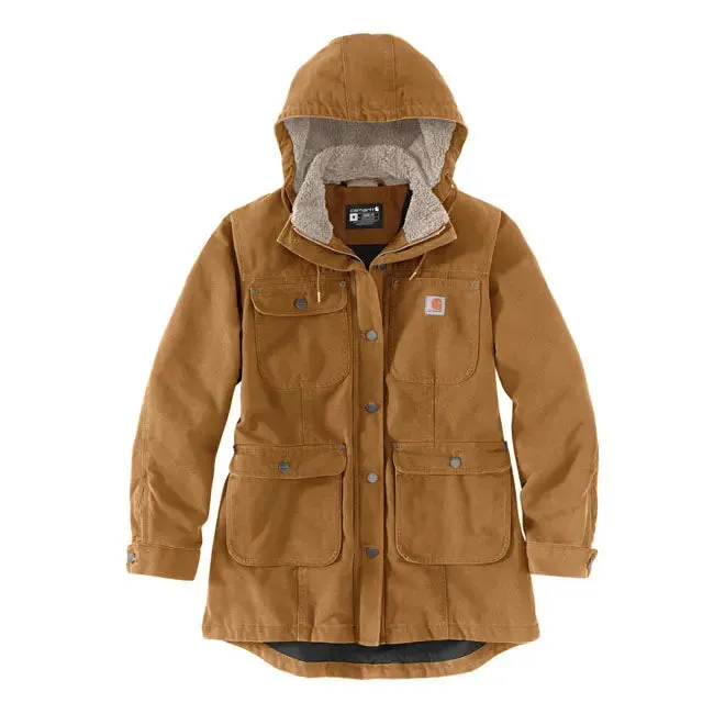 Carhartt Weathered Duck Loose Fit Ladies Coat Carhartt Brown