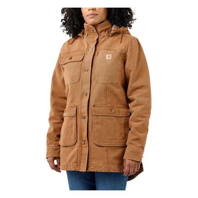 Carhartt Weathered Duck Loose Fit Ladies Coat Carhartt Brown