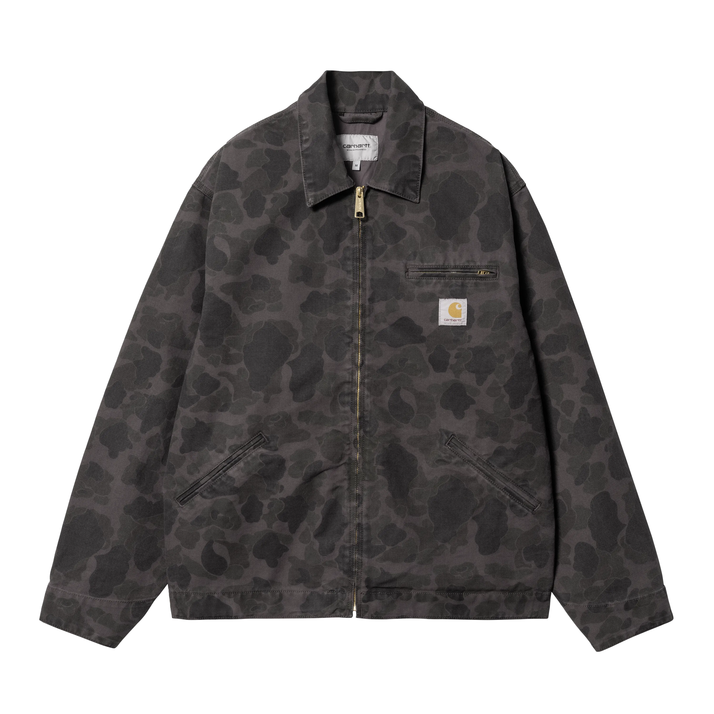 Carhartt WIP Detroit Jacket  - Camo Duck Green / Graphite Garment Dyed