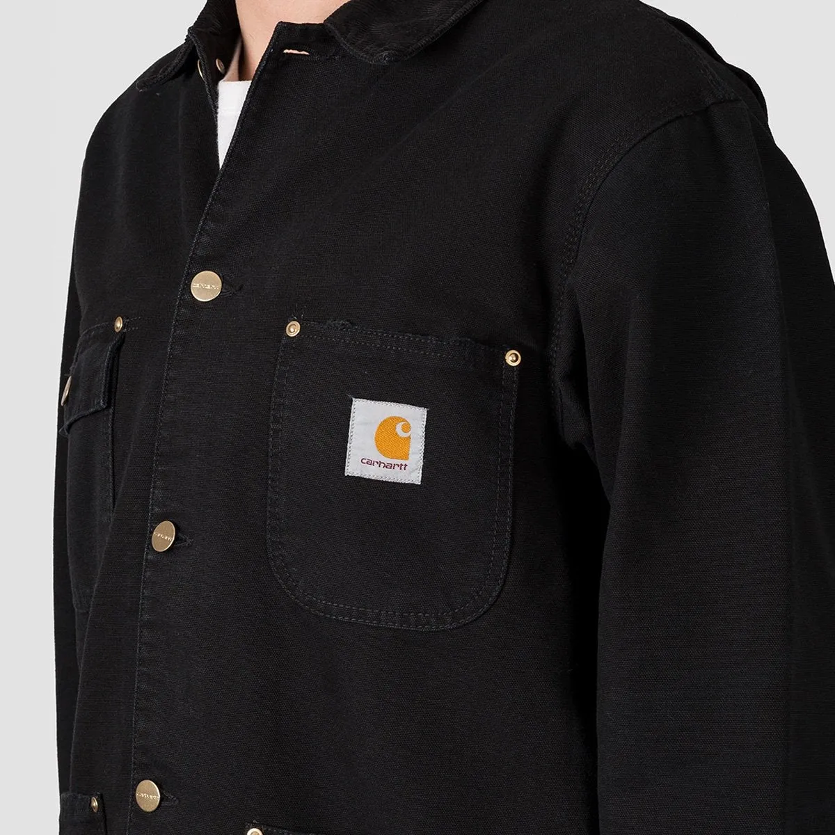 Carhartt WIP OG Chore Coat Black/Black Aged Canvas