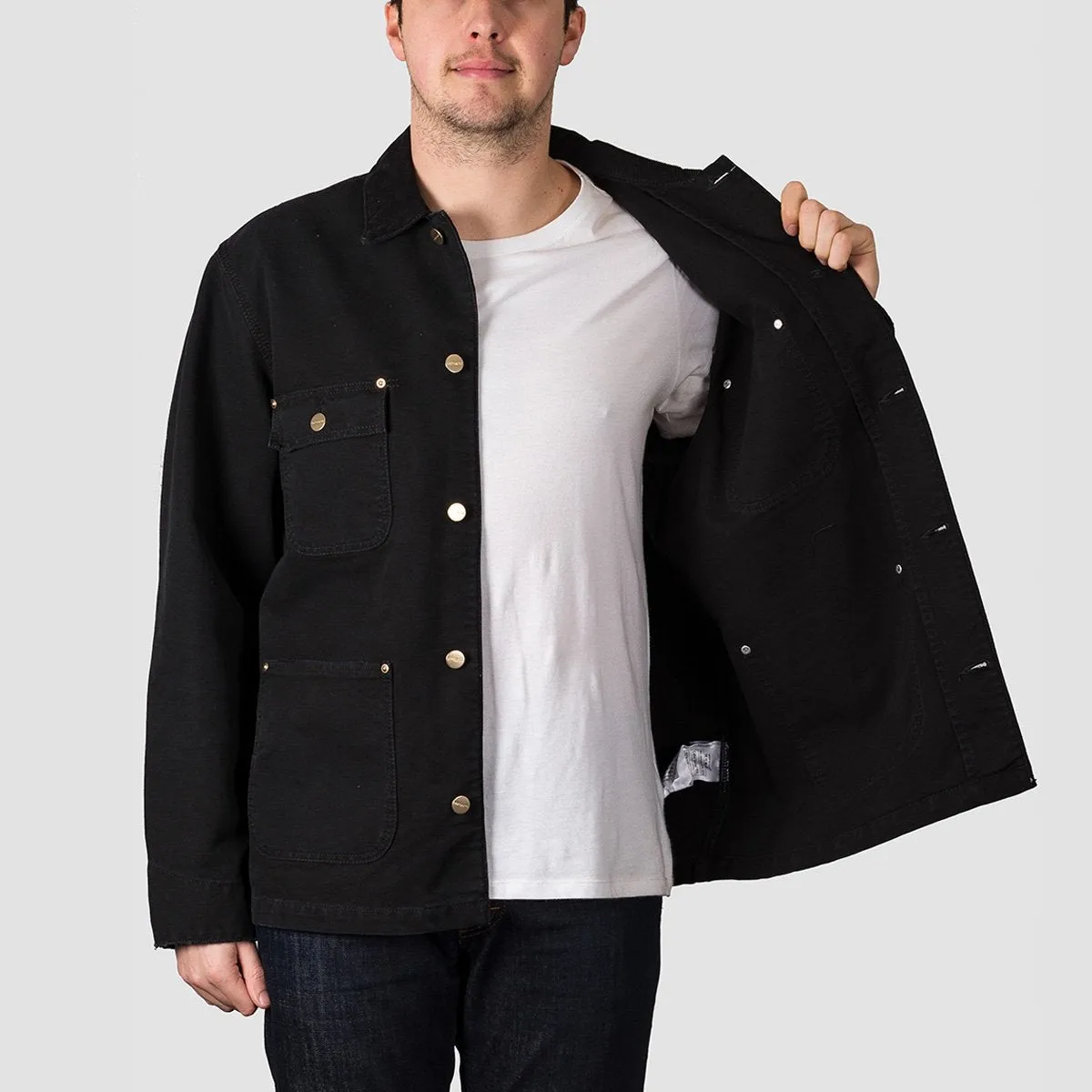 Carhartt WIP OG Chore Coat Black/Black Aged Canvas