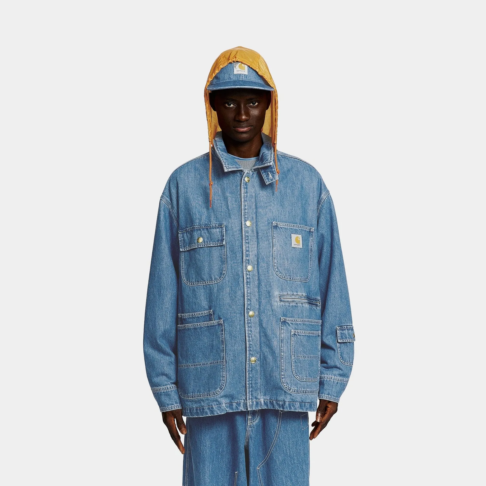 Carhartt WIP x INVINCIBLE Denim Chore Coat Max | Blue (stone washed)