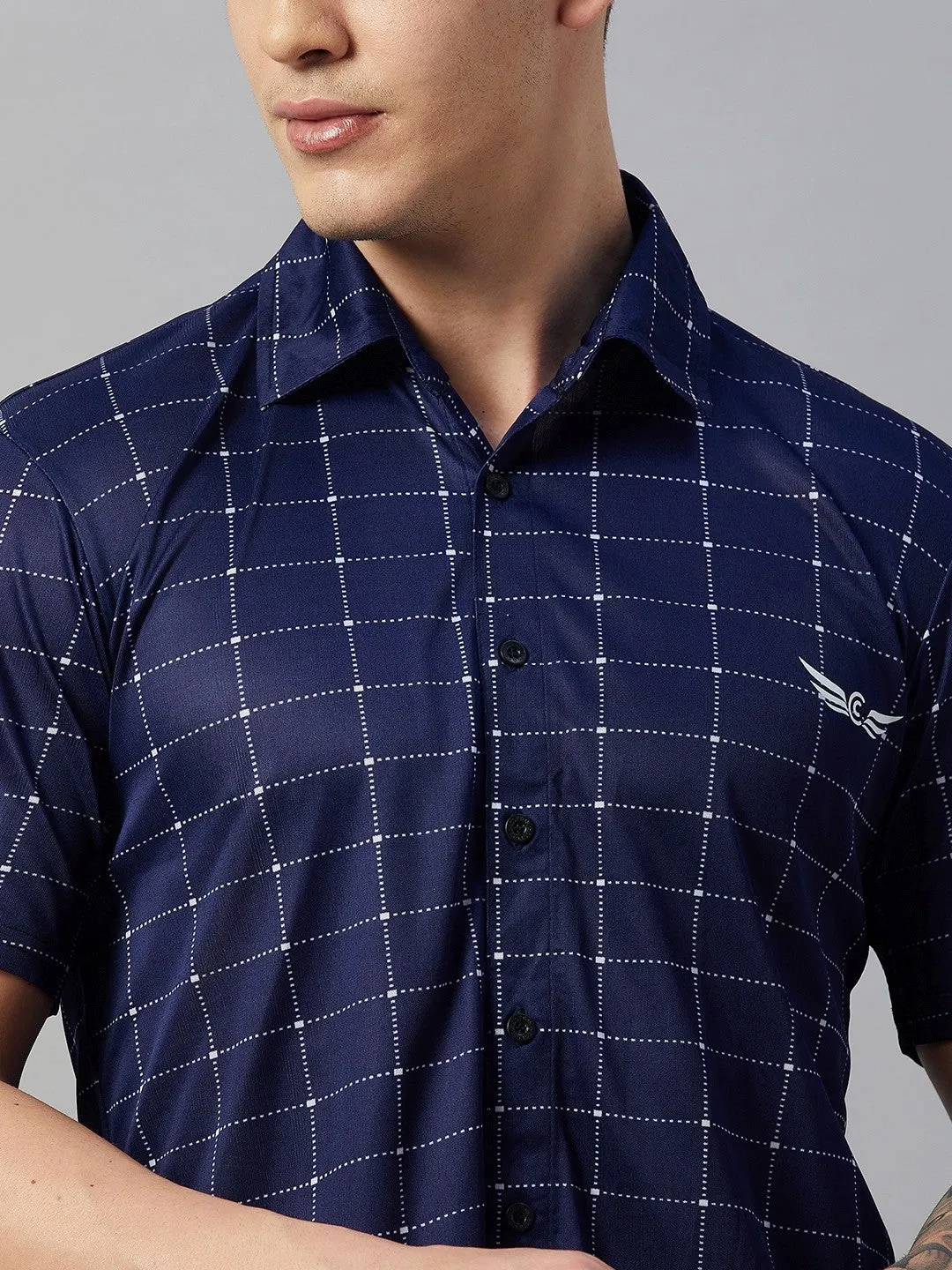 Checkered Men Co-ord Set (Blue)