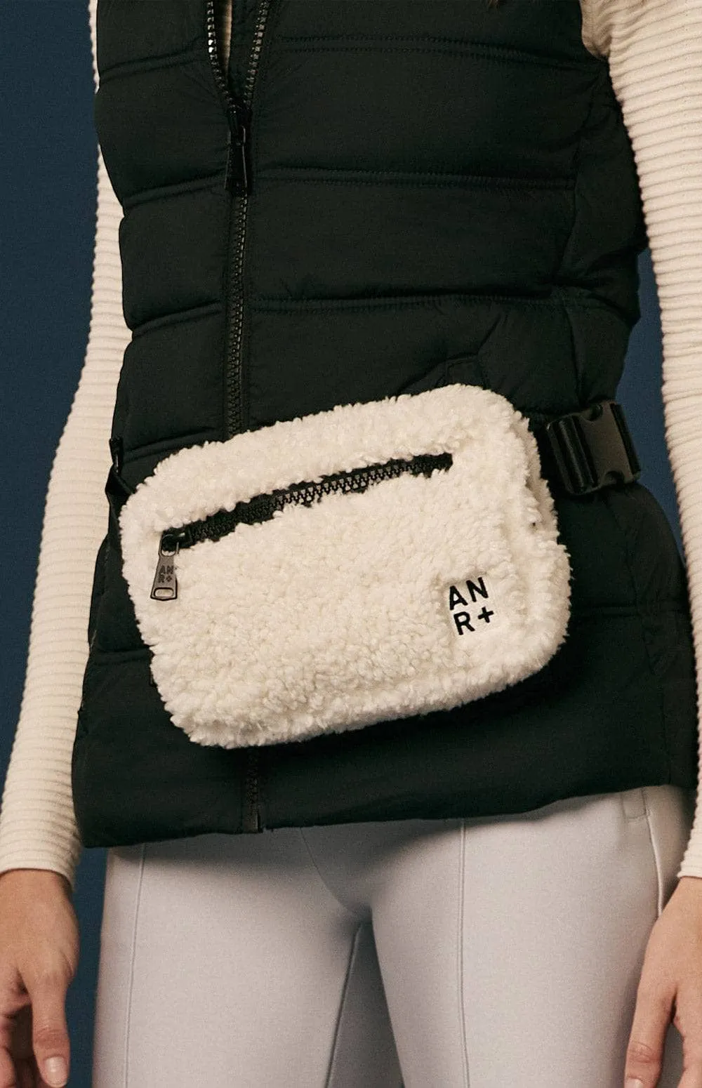 City Shearling Belt Bag | Ivory