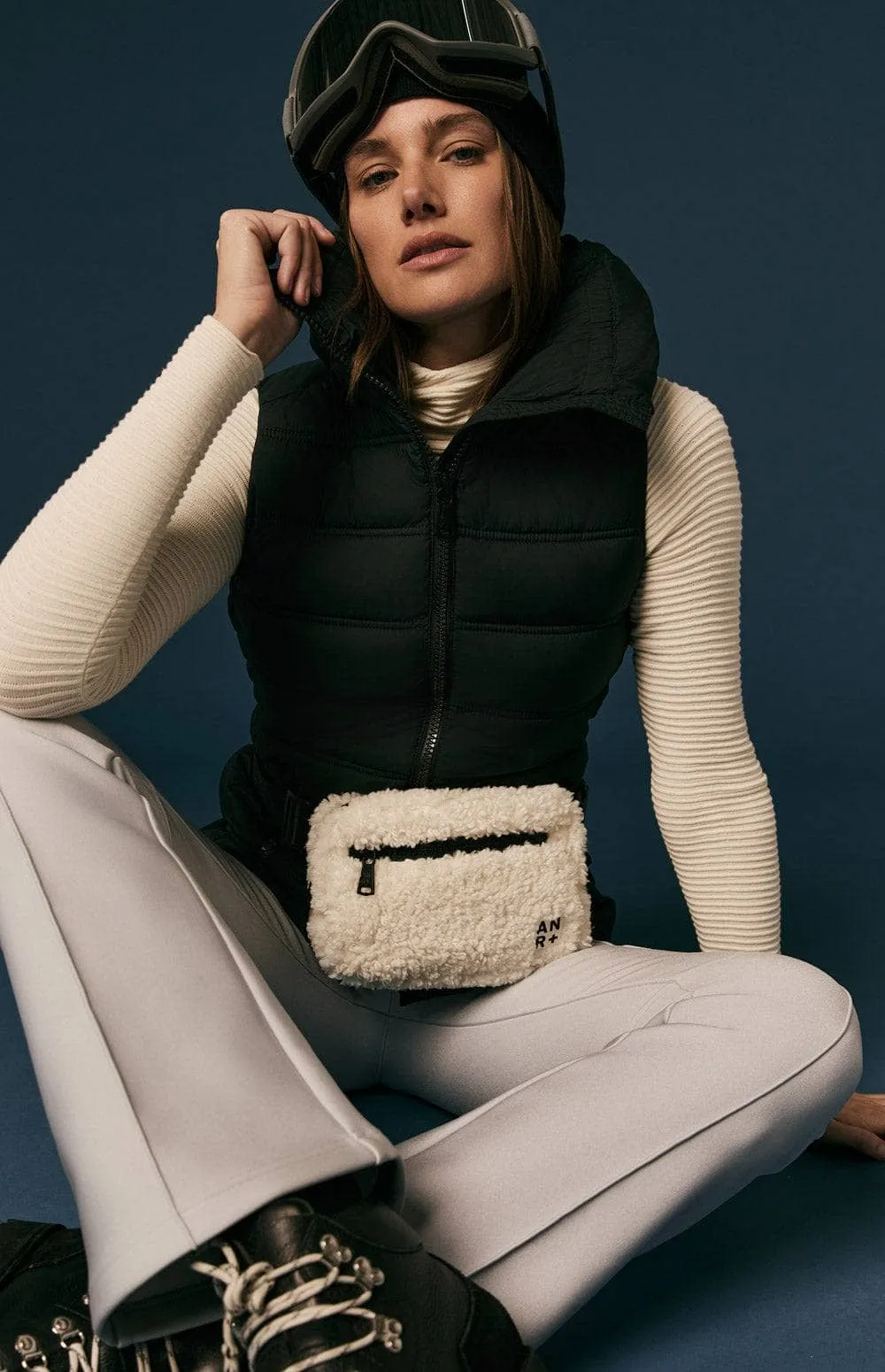 City Shearling Belt Bag | Ivory