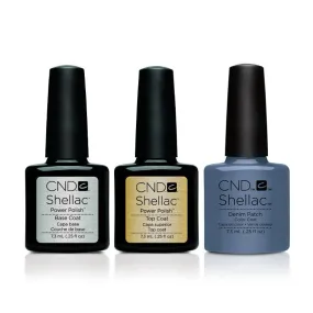 CND - Shellac Combo - Base, Top & Denim Patch